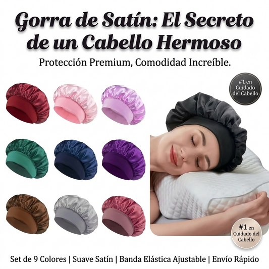 Gorro de satín cómodo y suave para dormir mejor